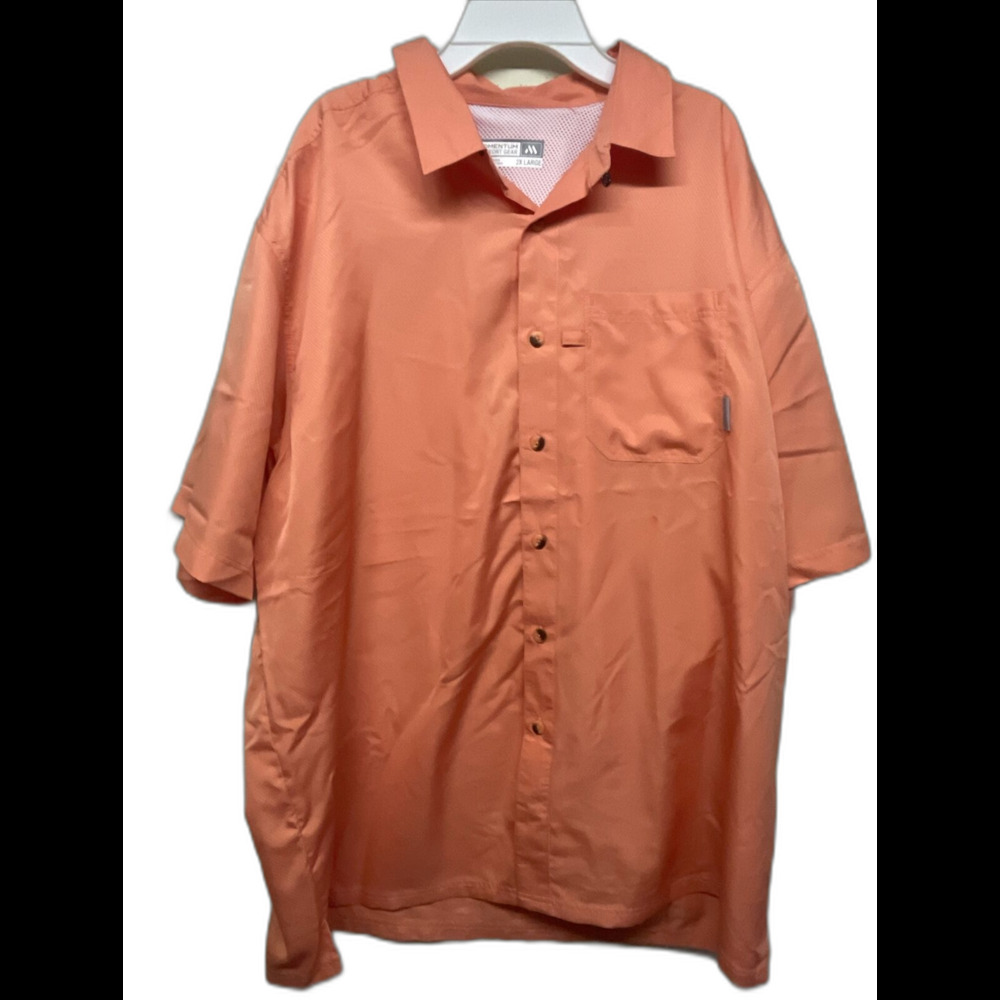 Momentum Comfort Gear Button Down Fishing Shirt Size XXL 50 UV Protection